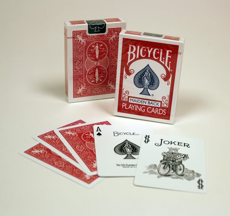 PLAYING CARDS--BICYCLE MAIDEN, POKER--RED