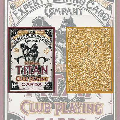 PLAYING CARDS--GLOBAL TITAN CLUB POKER, GOLD