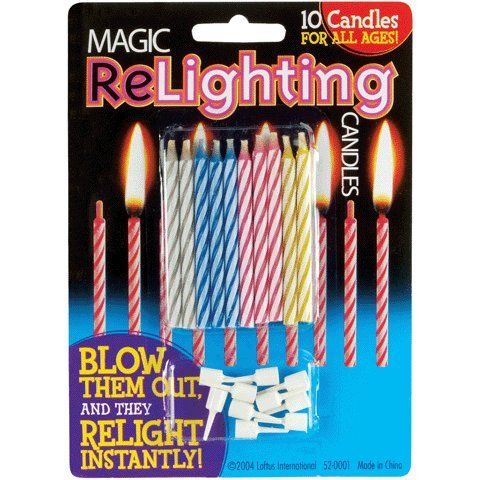 BIRTHDAY CANDLES THAT RELIGHT