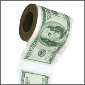 FUNNY TOILET PAPER--MONEY