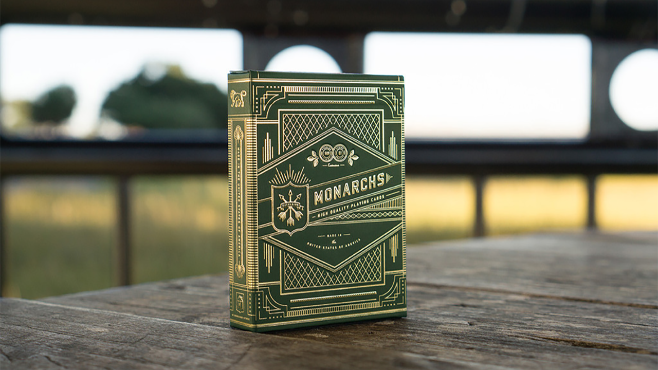 PLAYING CARDS--THEORY 11 MONARCHS, GREEN