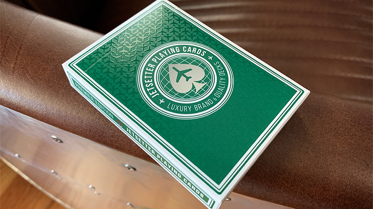 PLAYING CARDS--JETSETTER PREMIER EDITION, GREEN