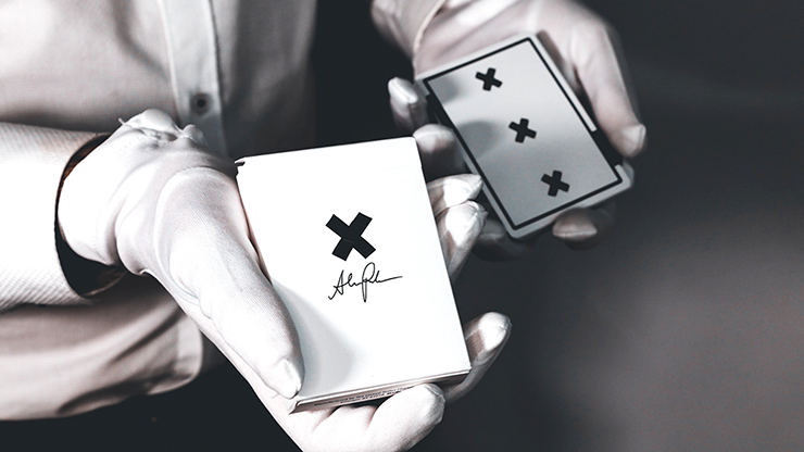 PLAYING CARDS--X DECK, WHITE