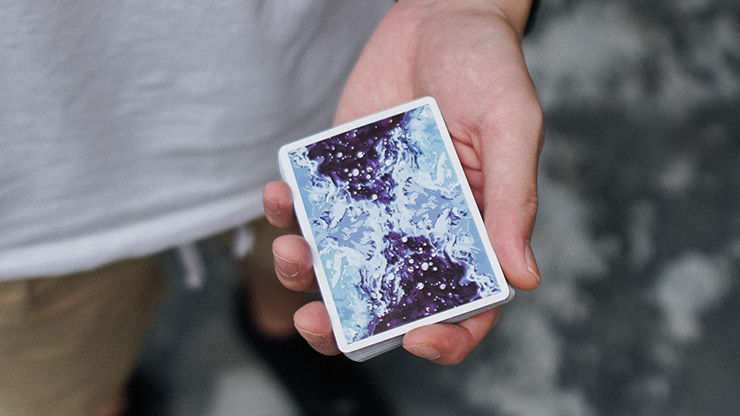 PLAYING CARDS--FLUID ART, BLUE