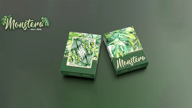 PLAYING CARDS--MONSTERA, GREEN