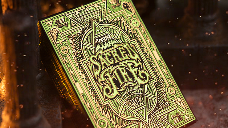 PLAYING CARDS--SACRED FIRE, EMERALD FLARE