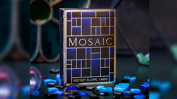 PLAYING CARDS--MOSAIC BLUE DIAMOND