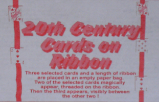 20th CENTURY CARDS ON RIBBON