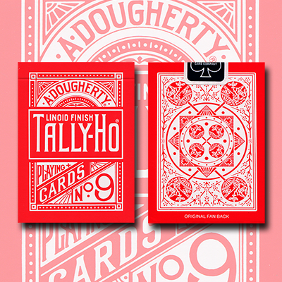 PLAYING CARDS--TALLY-HO REVERSE FAN, RED