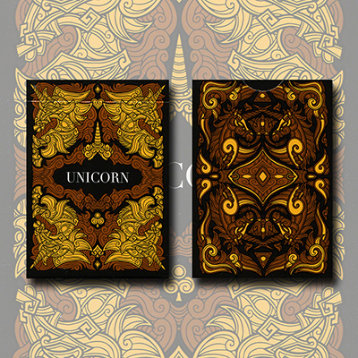 PLAYING CARDS--UNICORN DECK, COPPER