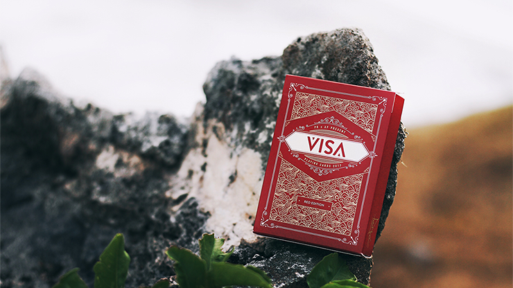 PLAYING CARDS--VISA, RED