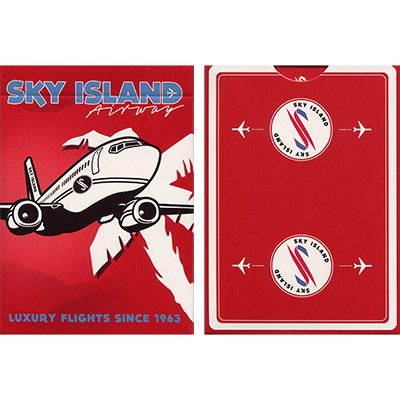 PLAYING CARDS--SKY ISLAND, RED