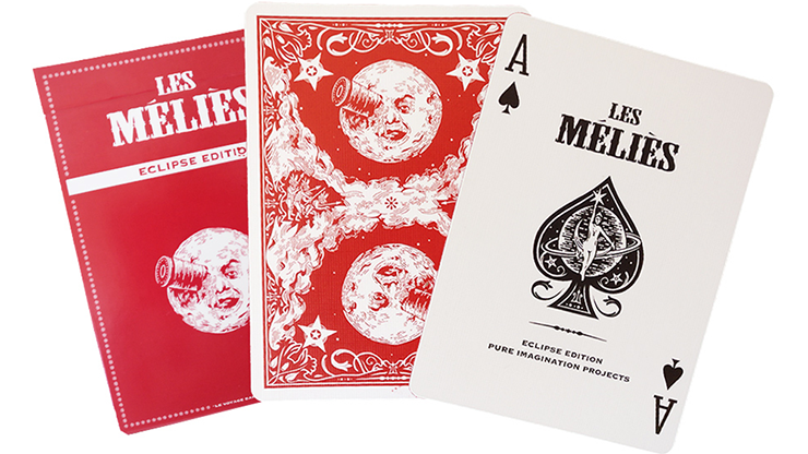 PLAYING CARDS--LES MELIES RED ECLIPSE